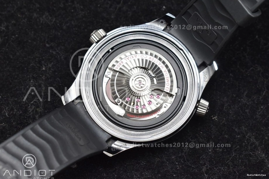 Rubber on Diver Black 1081 VSF Edition Dial Black 300M PVD Seamaster Best Strap A GoAnywhere 0915